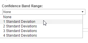 Confidence Band Range filter options